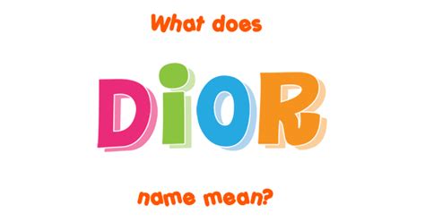 dior meaning in slang|christian dior meaning.